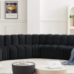 Arc 162" Velvet Upholstered 7pc. Modular Sectional