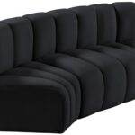 Arc 162" Velvet Upholstered 7pc. Modular Sectional