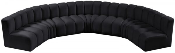 Arc 162" Velvet Upholstered 7pc. Modular Sectional