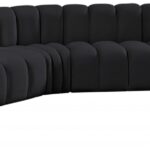 Arc 162" Velvet Upholstered 7pc. Modular Sectional