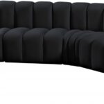 Arc 162" Velvet Upholstered 7pc. Modular Sectional