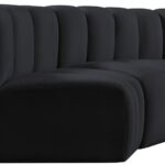 Arc 162" Velvet Upholstered 7pc. Modular Sectional