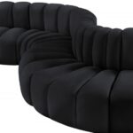 Arc 170" Velvet Upholstered 7pc. Modular Sectional