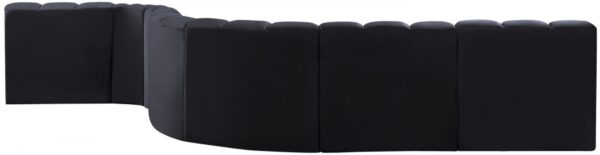 Arc 170" Velvet Upholstered 7pc. Modular Sectional