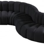 Arc 170" Velvet Upholstered 7pc. Modular Sectional