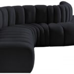 Arc 170" Velvet Upholstered 7pc. Modular Sectional