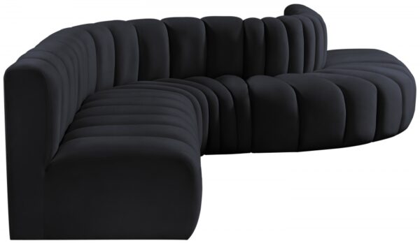 Arc 170" Velvet Upholstered 7pc. Modular Sectional