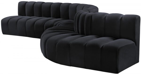 Arc 170" Velvet Upholstered 7pc. Modular Sectional