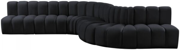 Arc 170" Velvet Upholstered 7pc. Modular Sectional
