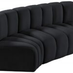 Arc 150" Velvet Upholstered 8pc. Modular Sectional