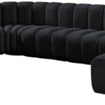 Arc 150" Velvet Upholstered 8pc. Modular Sectional