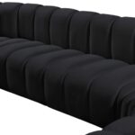Arc 150" Velvet Upholstered 8pc. Modular Sectional