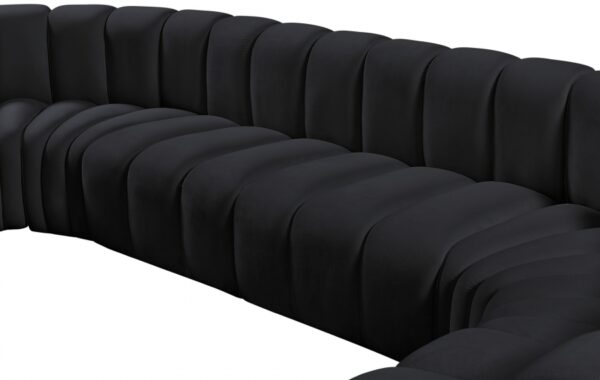 Arc 150" Velvet Upholstered 8pc. Modular Sectional