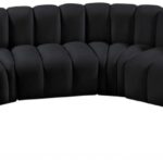 Arc 162" Velvet Upholstered 8pc. Modular Sectional