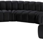 Arc 162" Velvet Upholstered 8pc. Modular Sectional