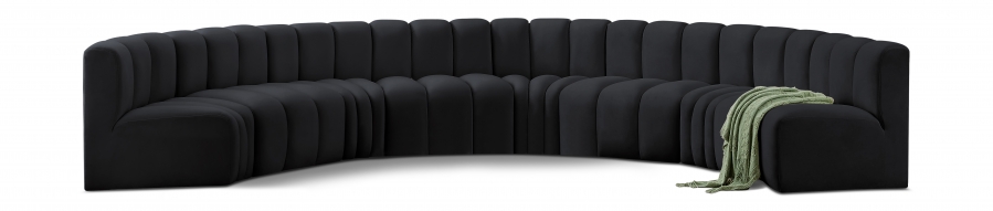 Arc 162" Velvet Upholstered 8pc. Modular Sectional