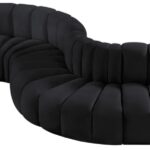 Arc 197" Velvet Upholstered 8pc. Modular Sectional