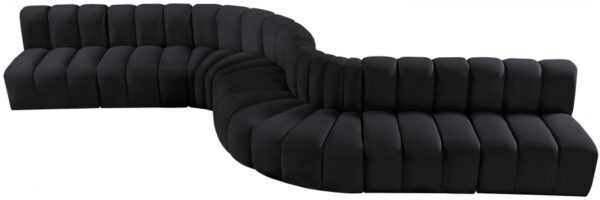 Arc 197" Velvet Upholstered 8pc. Modular Sectional