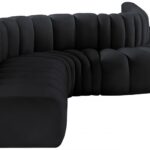 Arc 197" Velvet Upholstered 8pc. Modular Sectional