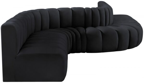 Arc 197" Velvet Upholstered 8pc. Modular Sectional