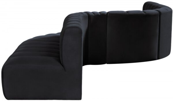 Arc 197" Velvet Upholstered 8pc. Modular Sectional