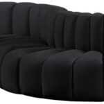 Arc 197" Velvet Upholstered 8pc. Modular Sectional