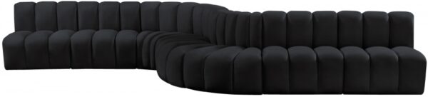 Arc 197" Velvet Upholstered 8pc. Modular Sectional