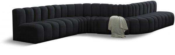 Arc 197" Velvet Upholstered 8pc. Modular Sectional