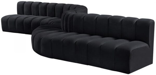 Arc 197" Velvet Upholstered 8pc. Modular Sectional