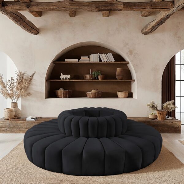 Arc 90" Velvet Upholstered 8pc. Modular Sectional