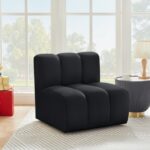 Arc Velvet Upholstered Straight Modular Chair