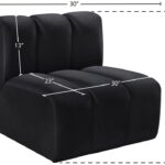 Arc Velvet Upholstered Straight Modular Chair