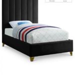 Via Velvet Upholstered Twin Bed