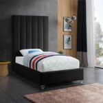 Via Velvet Upholstered Twin Bed