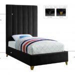Via Velvet Upholstered Twin Bed