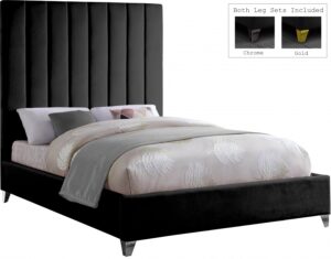 Via Velvet Upholstered Bed