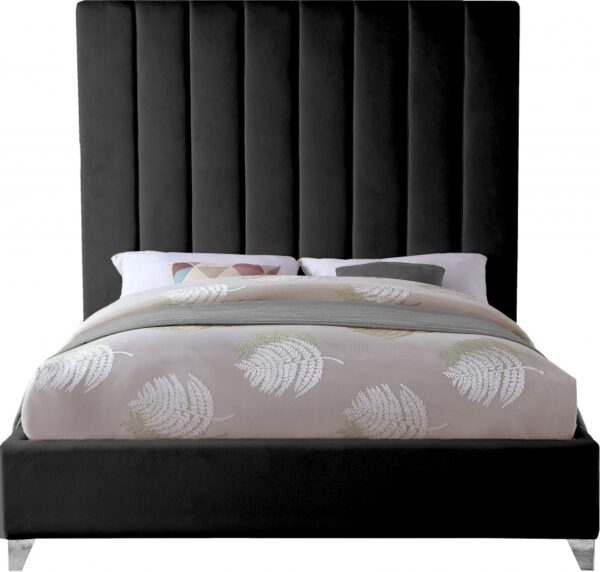Via Velvet Upholstered Bed