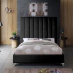 Via Velvet Upholstered Bed