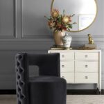 Theo Velvet Upholstered Swivel Accent Chair