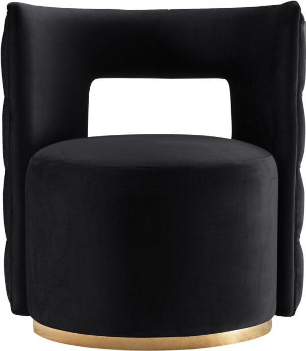 Theo Velvet Upholstered Swivel Accent Chair