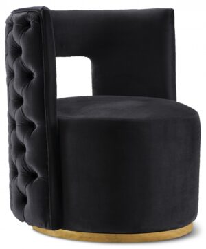 Theo Velvet Upholstered Swivel Accent Chair
