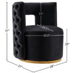 Theo Velvet Upholstered Swivel Accent Chair