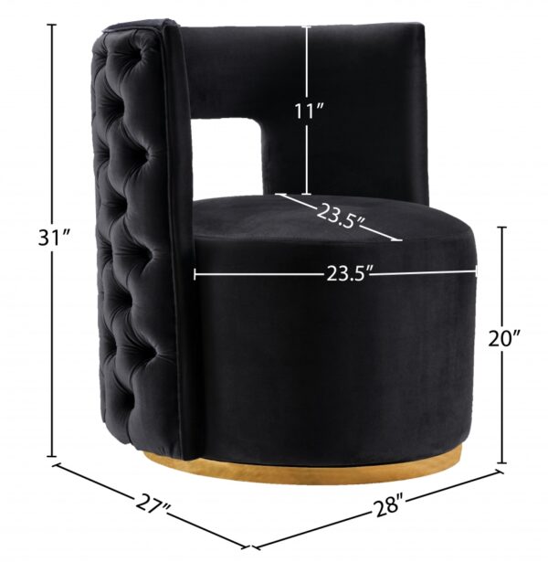 Theo Velvet Upholstered Swivel Accent Chair