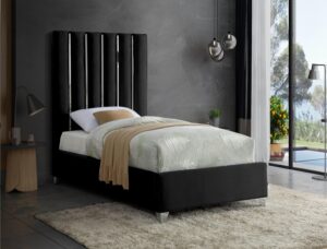 Enzo Velvet Upholstered Bed