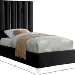 Enzo Velvet Upholstered Bed