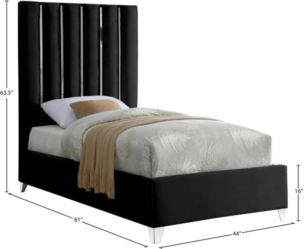 Enzo Velvet Upholstered Bed