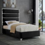 Zuma Velvet Upholstered Twin Bed