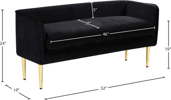 Audrey Velvet Upholstered Bench