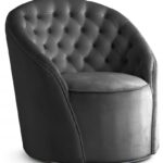 Alessio Velvet Upholstered Swivel Accent Chair