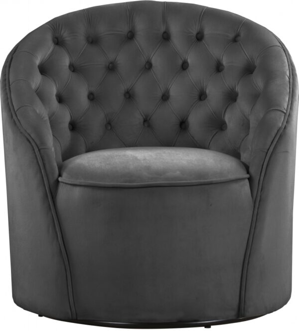 Alessio Velvet Upholstered Swivel Accent Chair